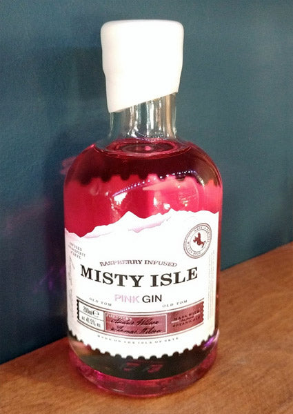 Misty Isle Gin Fruity & Floral  200ml, 41.5% ABV : A sweet symphony of summer fruits, ameliorated for a week to coax out their delicate flavours. This Old Tom gin, a nod to the 18th century, is making a comeback in a big way.